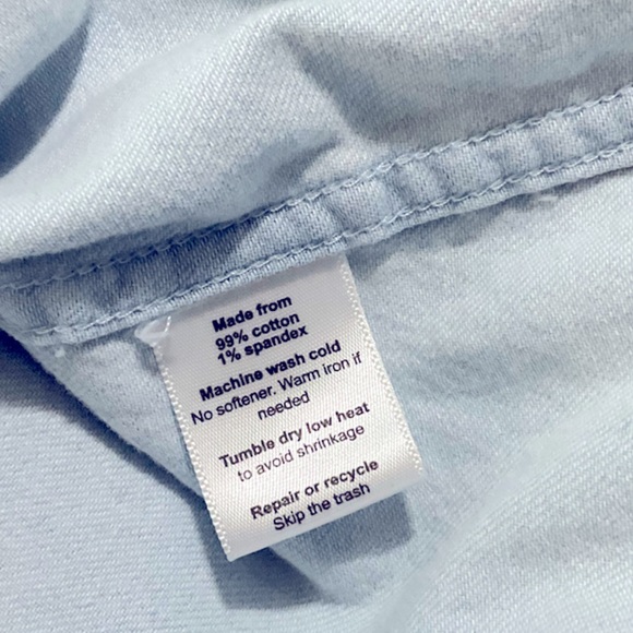 Poncho Outdoors Marfa Denim Western Equestrian Pearl Snap Up Slim Fit Shirt XXL - Picture 10 of 14